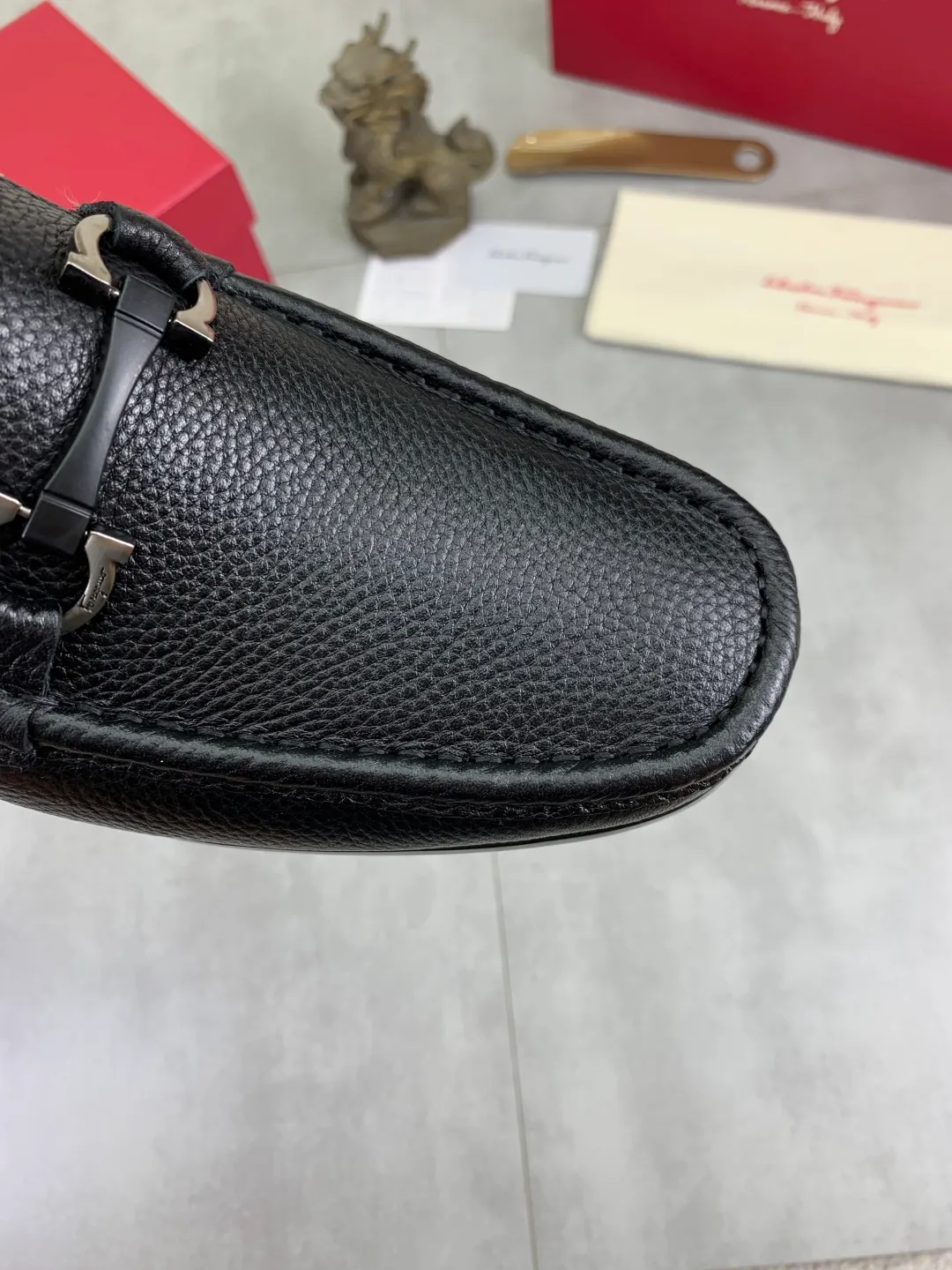 Men's shoes 💰P480 new high quality [Ferragamo/Ferragamo] latest model original imported calfskin, imported cowhide lining + original luxury metal buckle + original combination outsole Comparison without pressure Code number: 38-44 (45 customized)
